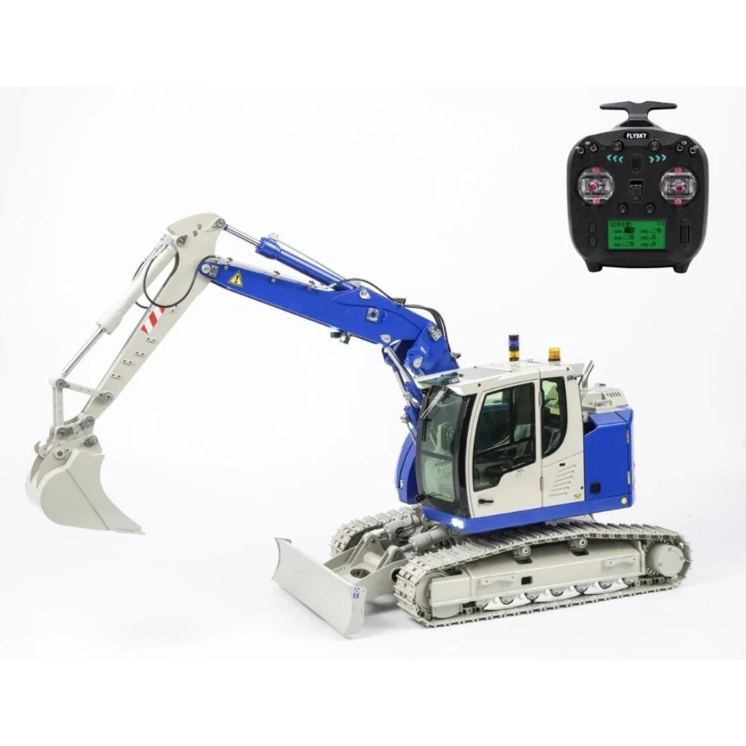 1:14 C914 CNC Metal RC Hydraulic Excavator CUT Model 5 Ways Valve 3 Arms Remote Control Digger Manual Quick Release Coupler
