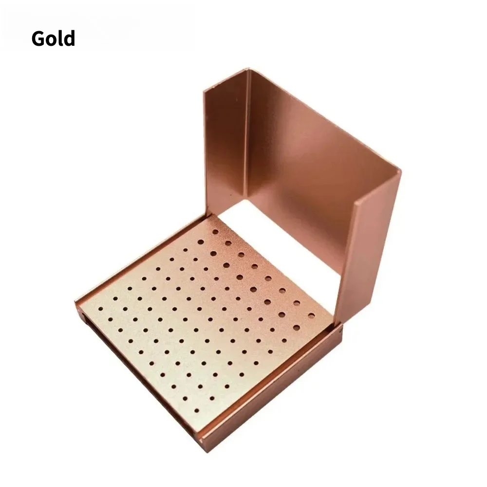 1Pcs 86Holes Dental Bur Sterilizer Box  Autoclavable Dustproof Holder 70 High 16 Low Slots 3 Colors Dentist Clinic Storage Tools