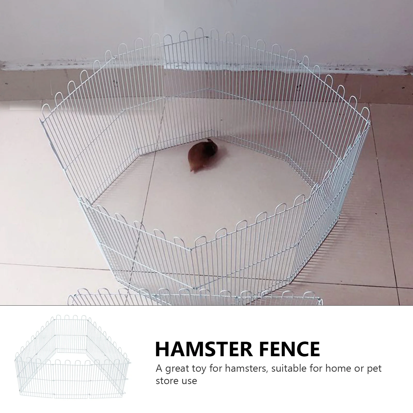 

1 set 1 Set Small Animal Playpen Fence For Hamster Chinchilla Guinea Pig Pet Cage Iron Wire Net Pet Supplies Hamster Playground