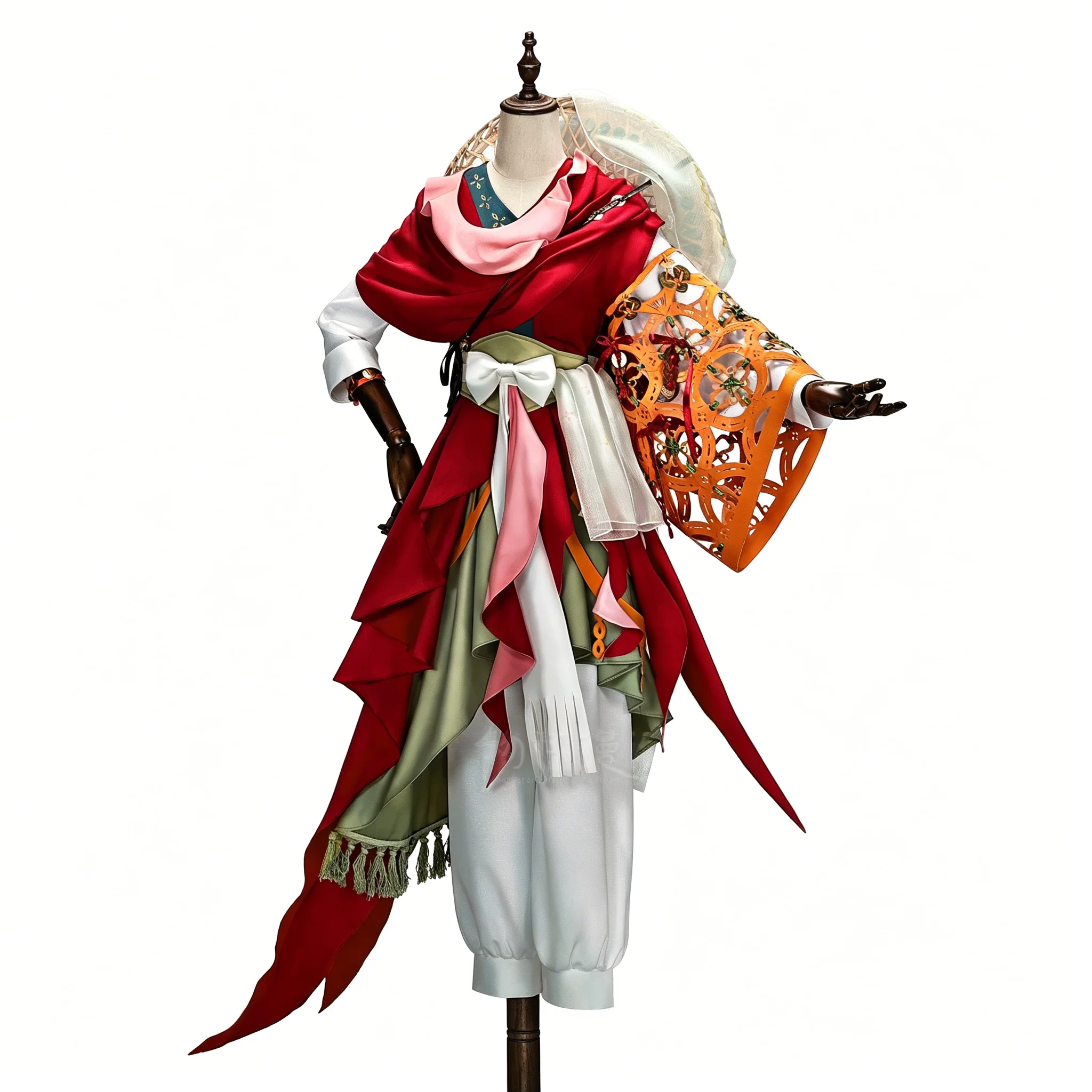 Anime Cosplay Red - Kostium Cosplay Paper Heron Reverse 1999,