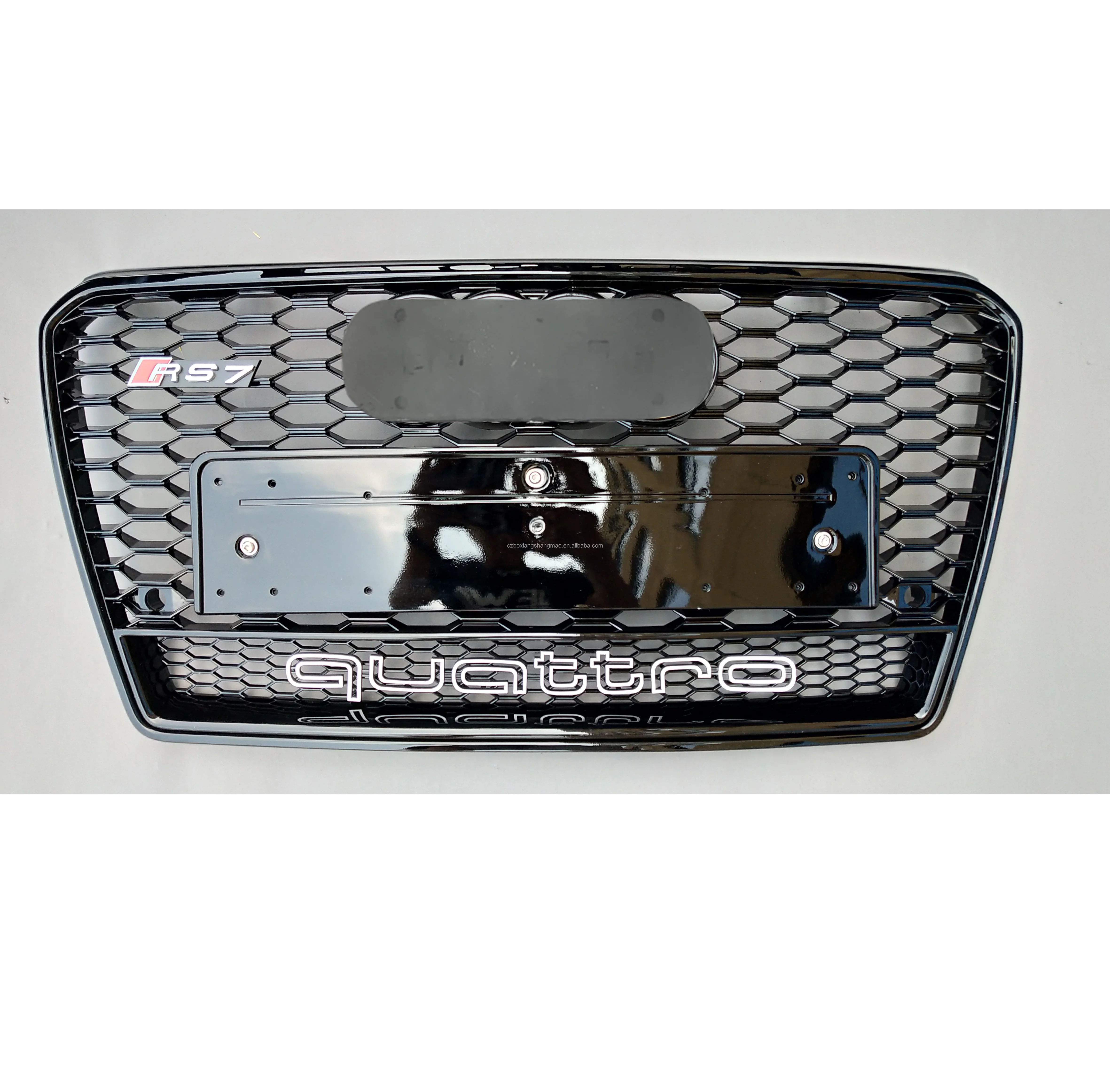 

09-15 RS7 Front Grille Black quattro Style for A7 S7 C7 Center Honeycomb Grill 2009 2010 2011 2012 2013 2014 2015