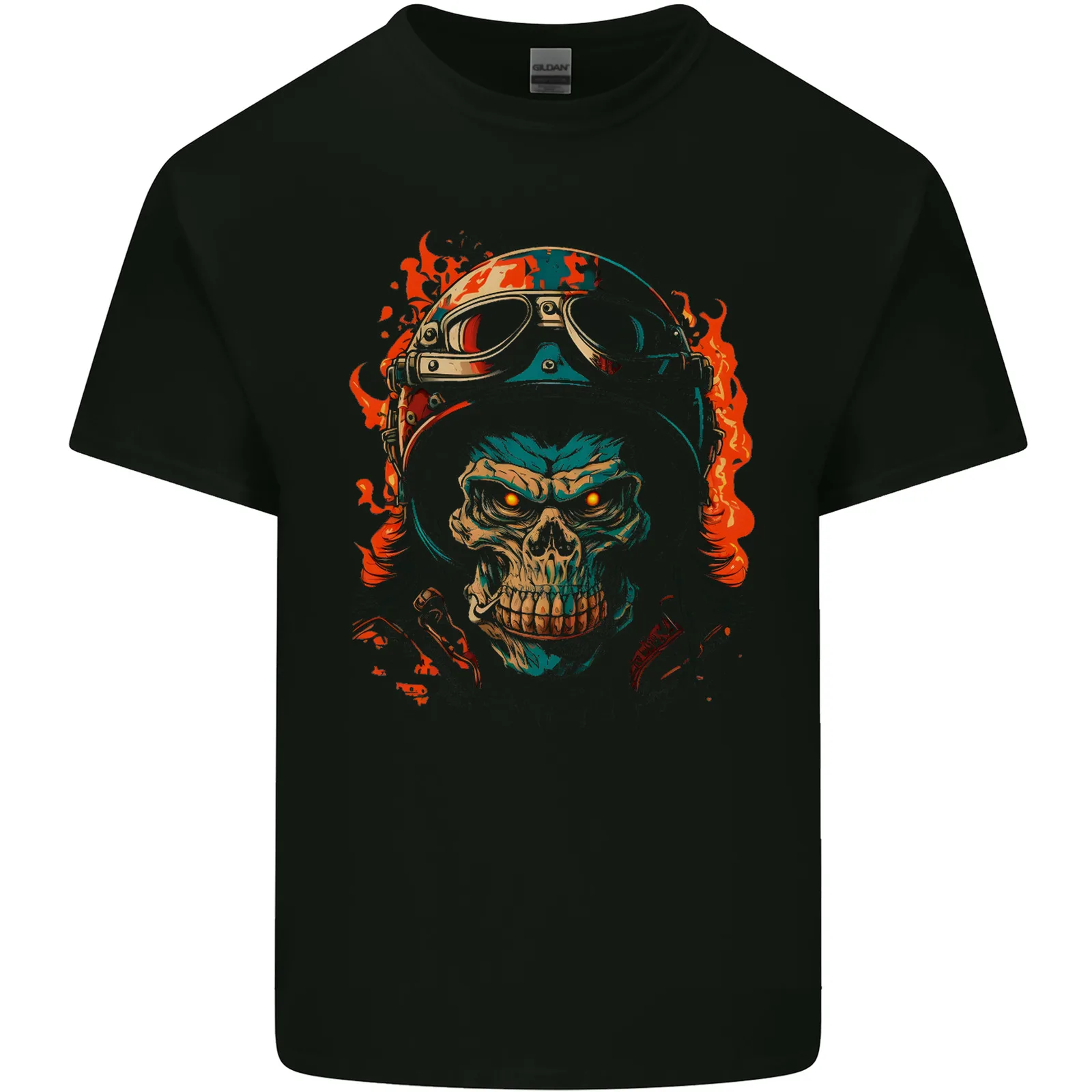 

Biker Gorilla Skull Motorbike Motorcycle Mens Cotton T-Shirt Tee Top