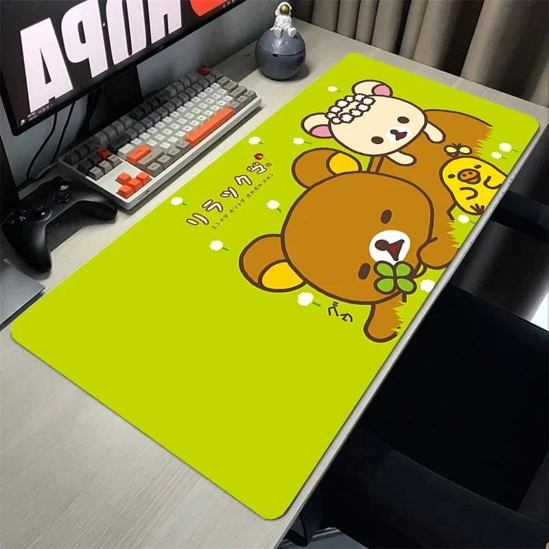 Mouse pad Gamer Schreibtisch Rilakkuma Büro Computer Zubehör Deskmat Desktops Mauspad Kawaii Gaming Matten niedlichen Mouse pads Tisch matte