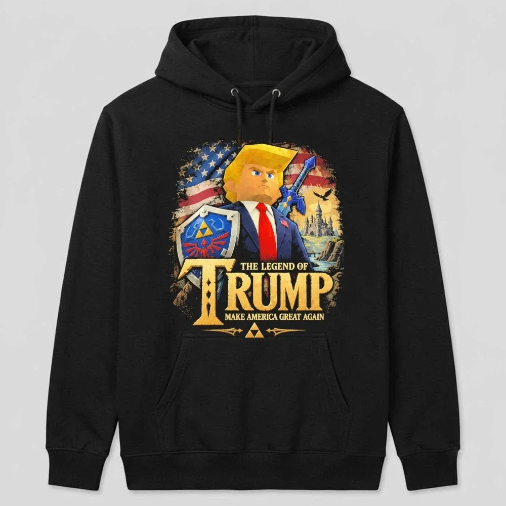 The Legend of Zelda 40th Anniversary Hoodie Black Print Pullover Sweatshirt Men Women Game Link Graphic Hoodies Streetwear