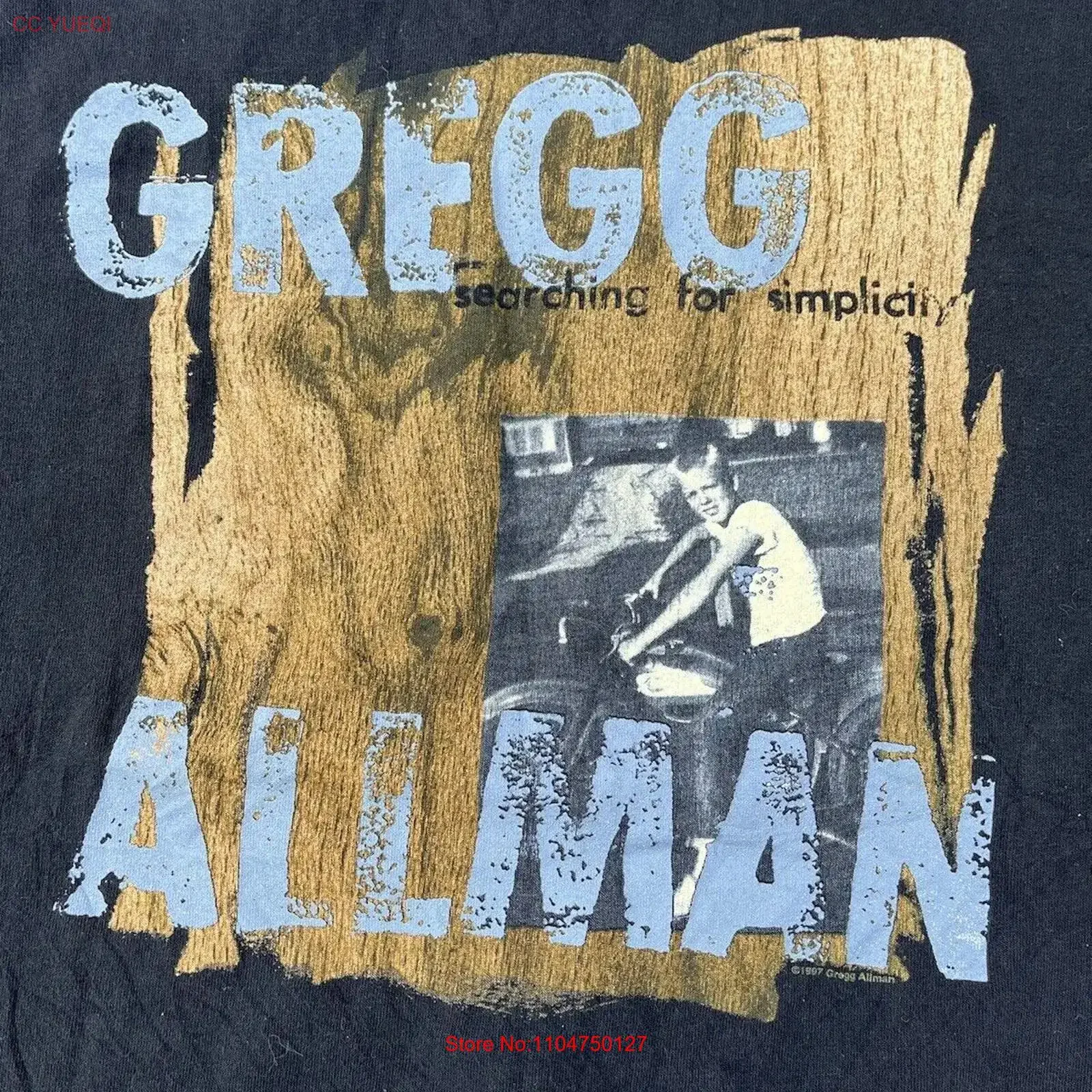 Gregg Allman 1998 Tour T shirt Cotton S 4Xl vintage Washed Stylish homme graphic Versatile designer clothes Slightly fashion