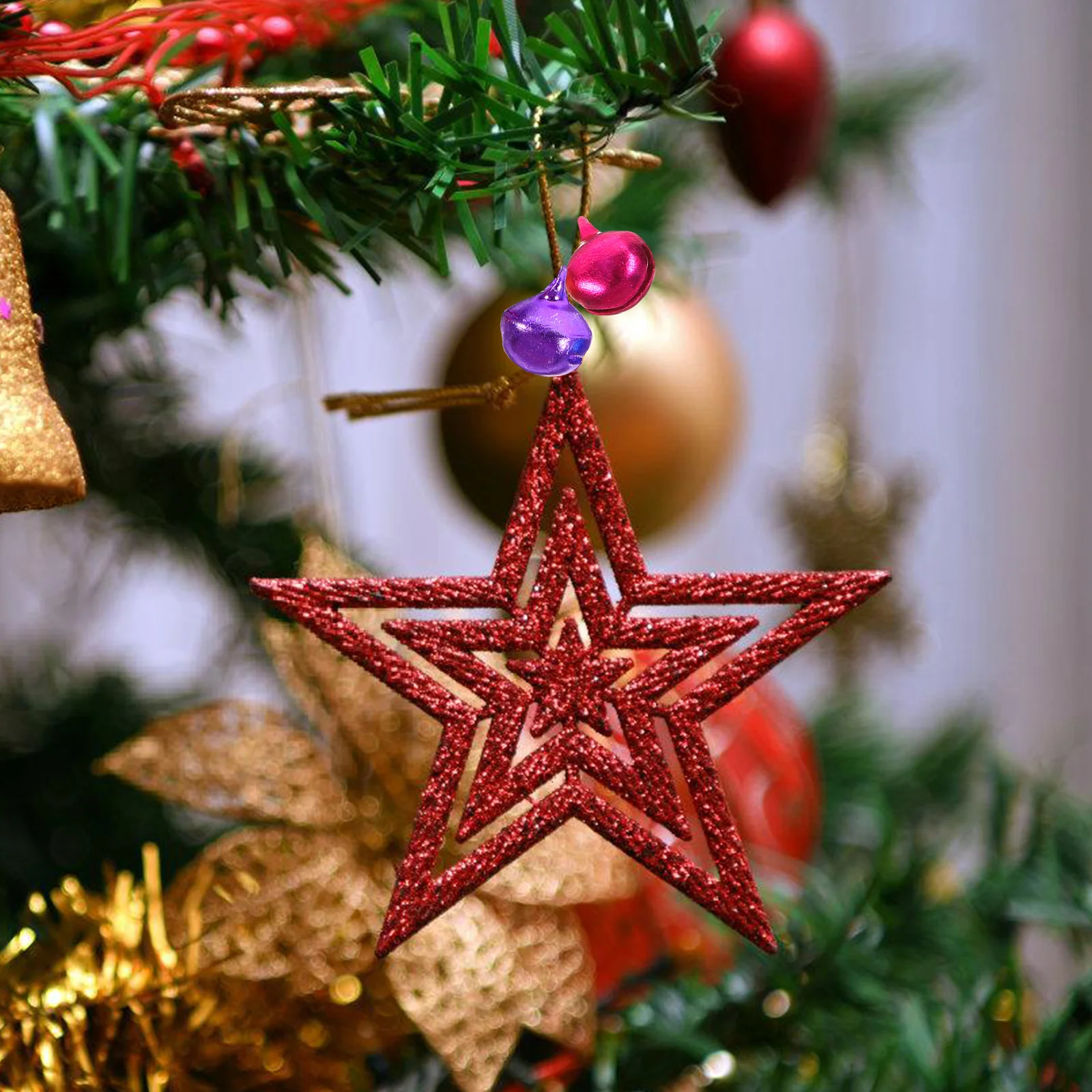

100pcs Jingle Bells Christmas Decoration Party Accessories Xmas Tree Pendant DIY Bracelet Craft naments Wall Hanging