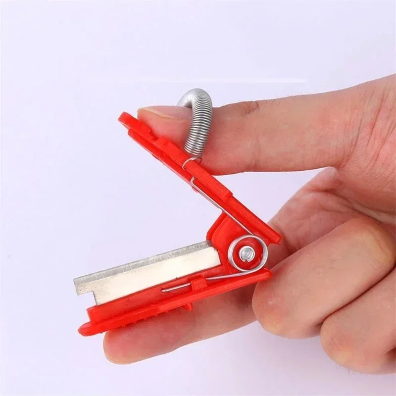 New multifunctional garden pruning and fruit picking device with a safe fruit blade, cutting ring, finger protector, and catcher