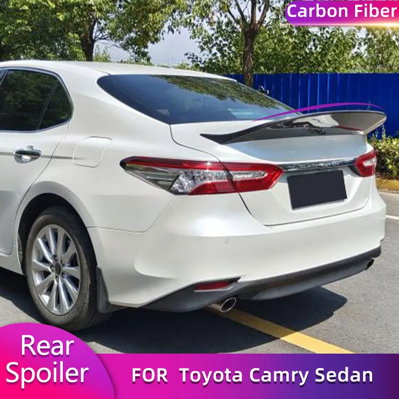 

Carbon Fiber Rear Trunk Spoiler Wings for Toyota Camry XLE XSE Sedan 2018-2021 Car Racing Rear Spoiler Boot Lid Wing Lip