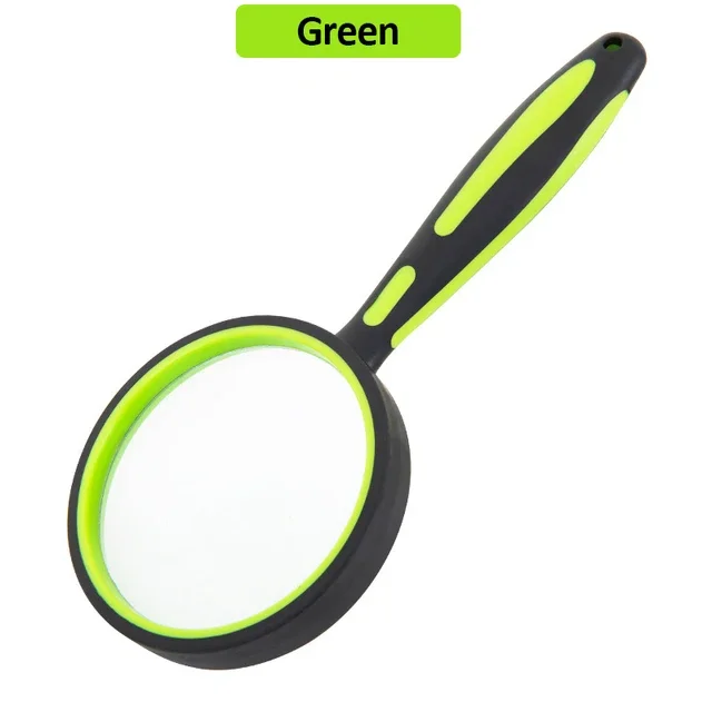 Handheld Magnifying Glass Rubber Handle Magnifier 50/60/75/100mm Lens Diameter  Antique Jade Jewelry Newspaper Book Reading