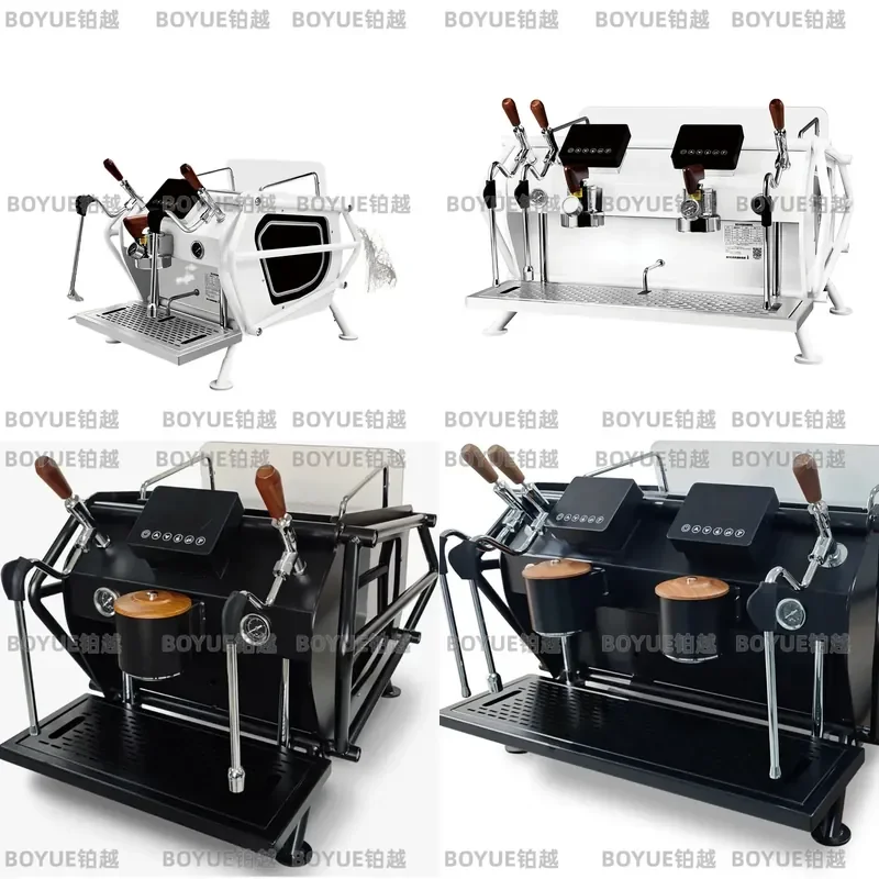 Commercial Italian Semi Automatic Espresso Machine Dual Boiler Rotary Pump Saturated Group Head Professional Coffee Maker for