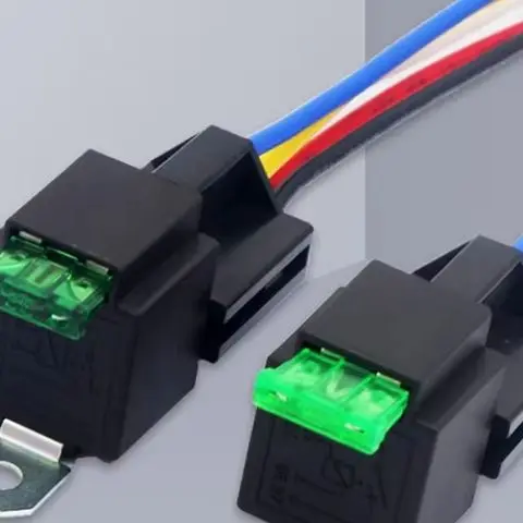 1 unidad de relé fundido automotriz de 12V CC de 4 pines 30A fusible de 30A normalmente abierto con respaldo de 4 pines/5 pines