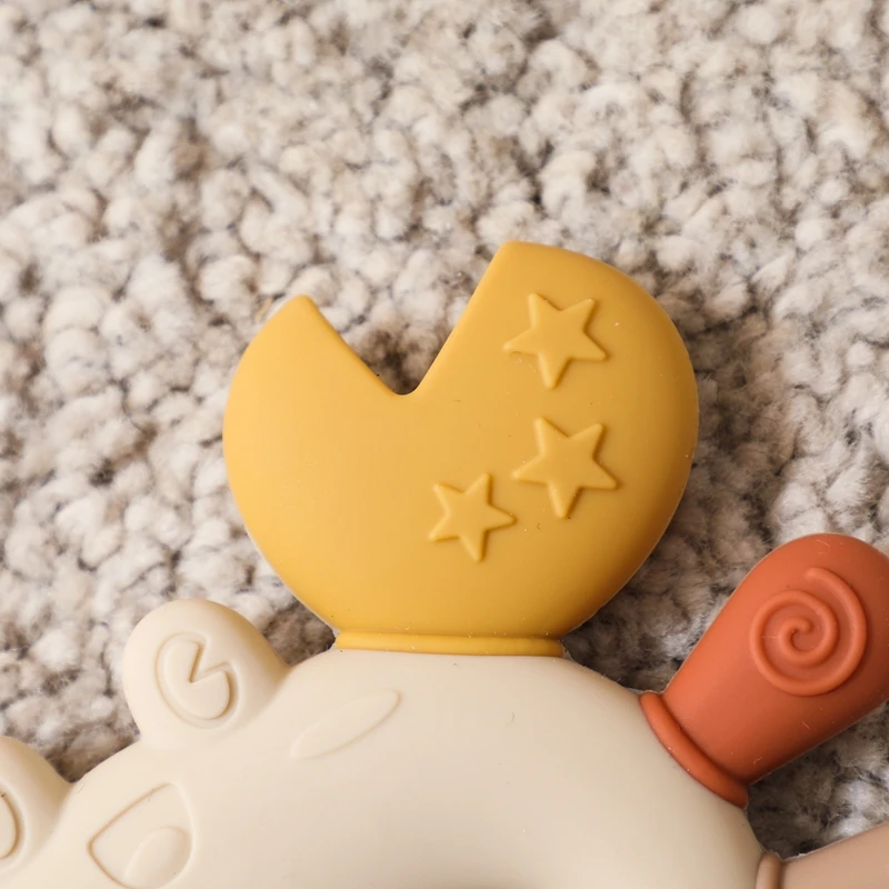 Silikon Baby Beißring Baby Spielzeug 0 bis 12 Monate BPA FREI Kauen Zahnen Spielzeug Krabbe Mehrfarbige Beißring Reborn Silikon Spielzeug geschenk – Detail 15