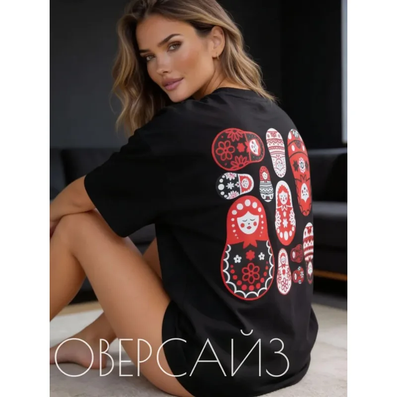 High Quality Cotton Mount Fuji & Cherry Blossom Print T-Shirt Japanese Ukiyo-E Black Oversized Graphic Tee Aesthetic Streetwear