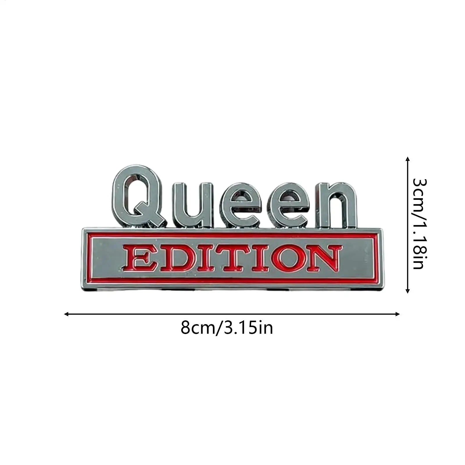 Queen Decals For Cars 2 Pieces 3D Metal Waterproof Decals Queen Edition Design Car Metal Sticker For Trucks SUVs Motorcycle