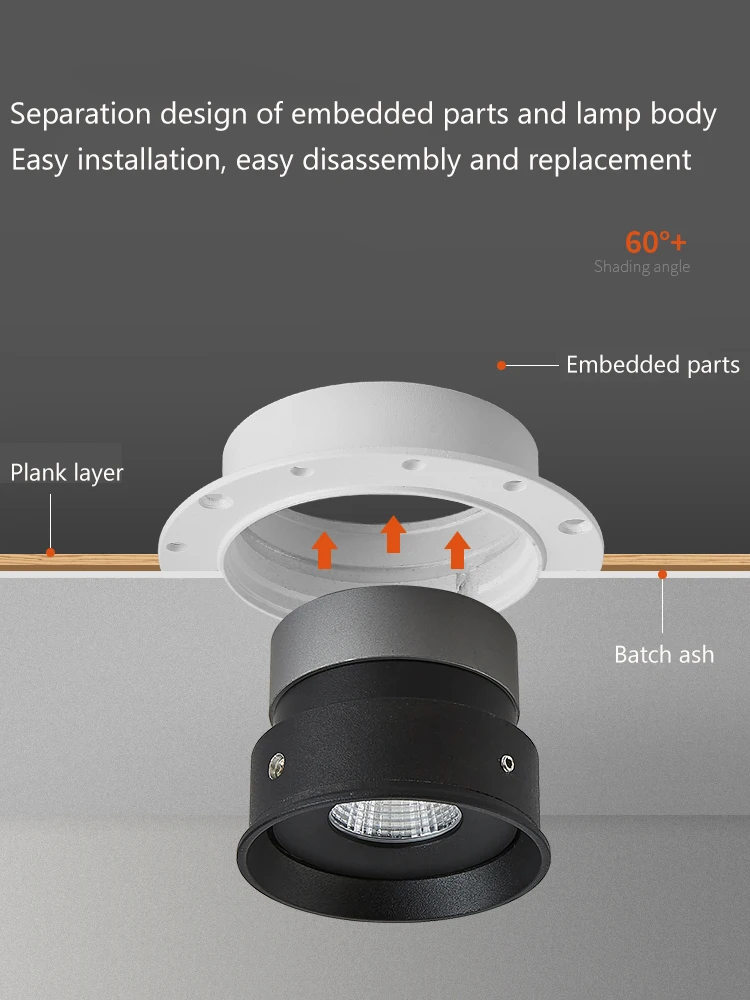 Yiying led downlight recesso tuya zigbee pode ser escurecido holofotes embutidos sem moldura lâmpada do teto sem fronteiras triac iluminação interior