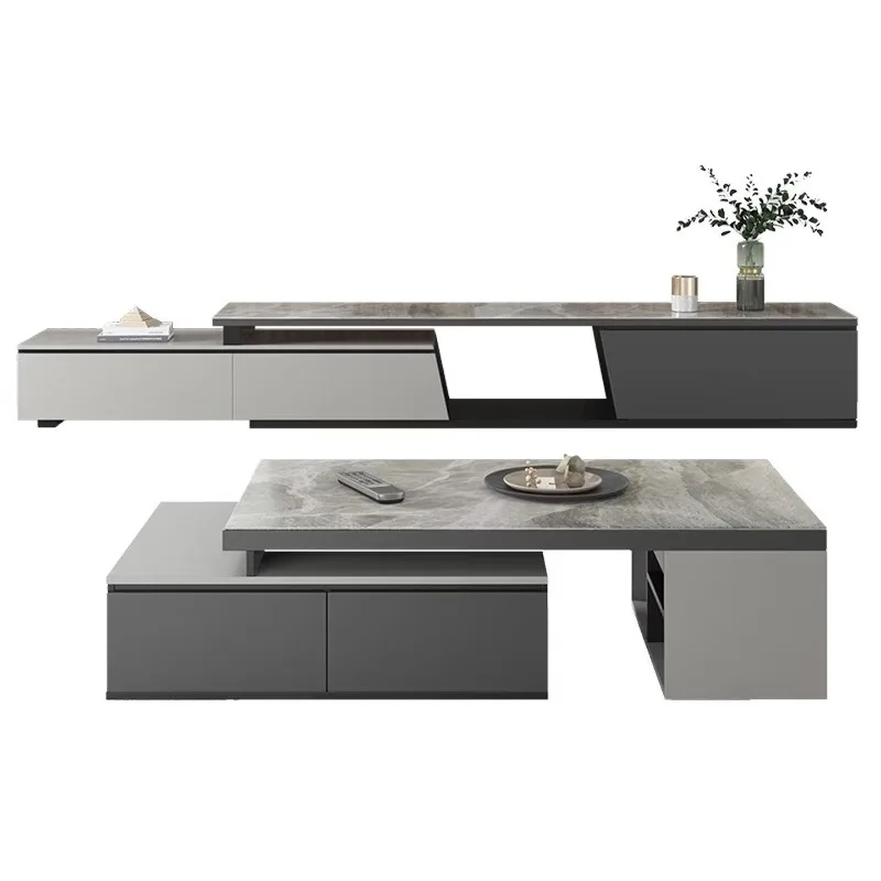 

Italian high-end imported rock slab coffee table, simple and modern light luxury size apartment