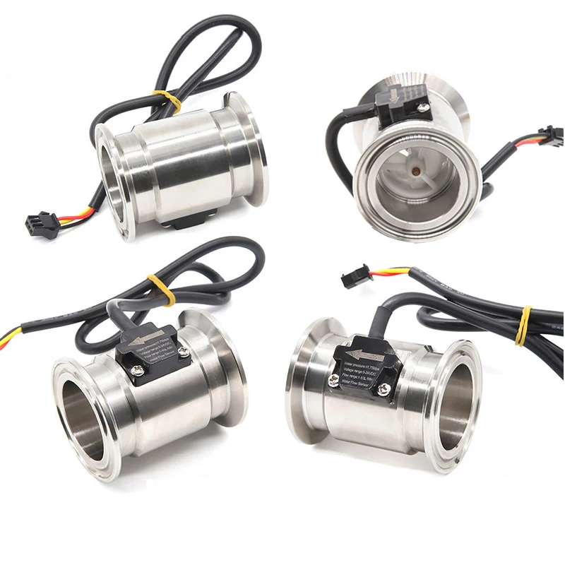 DN25 DN32 Quick-fit Stainless Steel Flow Meter Tri-Clamp 50.5mm For Beer and Beverage Industries