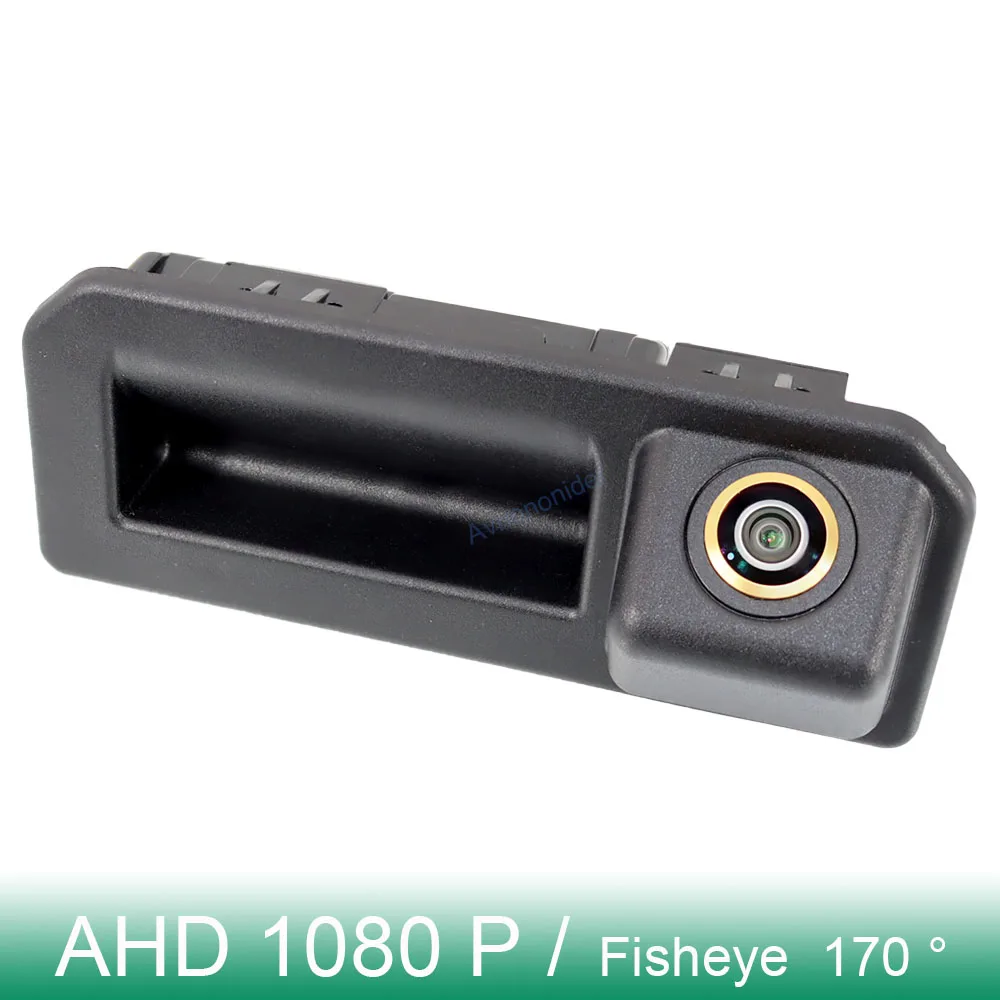 AHD 1080P Golden FishEye Vehicle Trunk Handle Rear View Camera For SEAT Arona Ateca 2016 2017 2018 2019 2020 2021 2022 2023