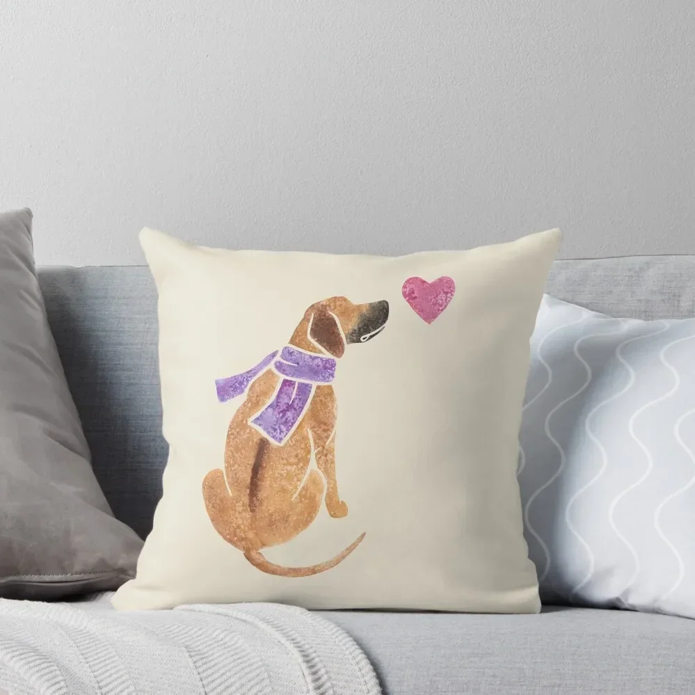 Watercolour Rhodesian Ridgeback Throw Pillow Room decorating items Sofa Pillow Cover Pillow