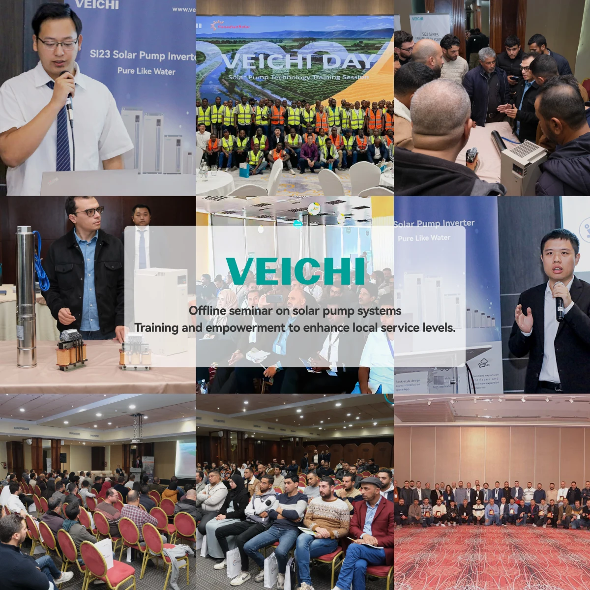VEICHI High Pressure DC To AC Converter 18.5Kw Three Phase Solar Borehole Motor Pump Inverter Farm Irrigation Systems For Home view 4