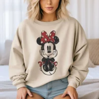 Sudaderas con gráficos de personajes de dibujos animados para mujer, moda Harajuku, sudadera de Minnie Mouse, Sudadera con capucha, Jersey, Tops informales