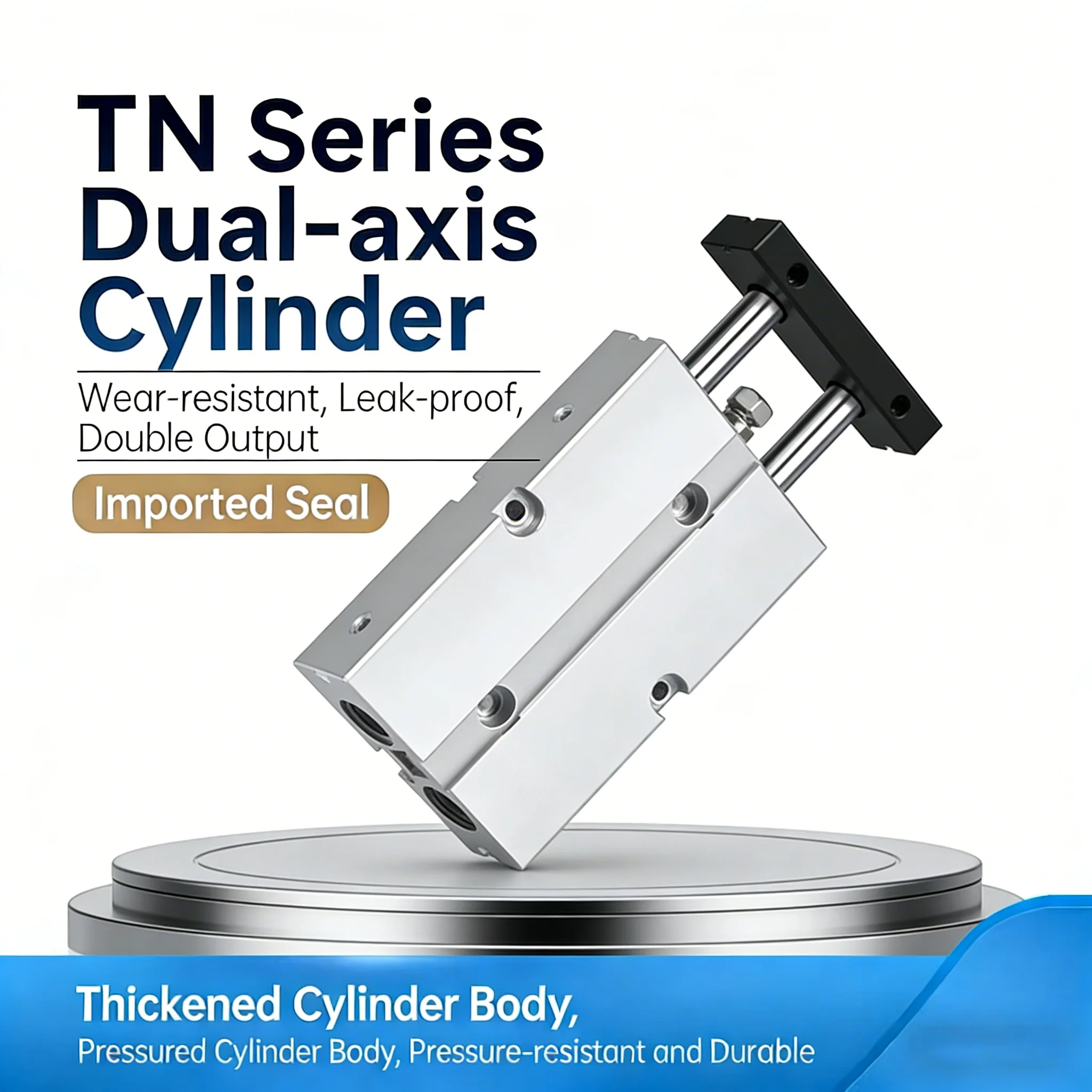 Dual-axis Cylinder 16 Double Rod 20 Small 10TDA25 Pneumatic 32TN40 Double Rod 50 Stroke 60 Gas Steel 75/100S