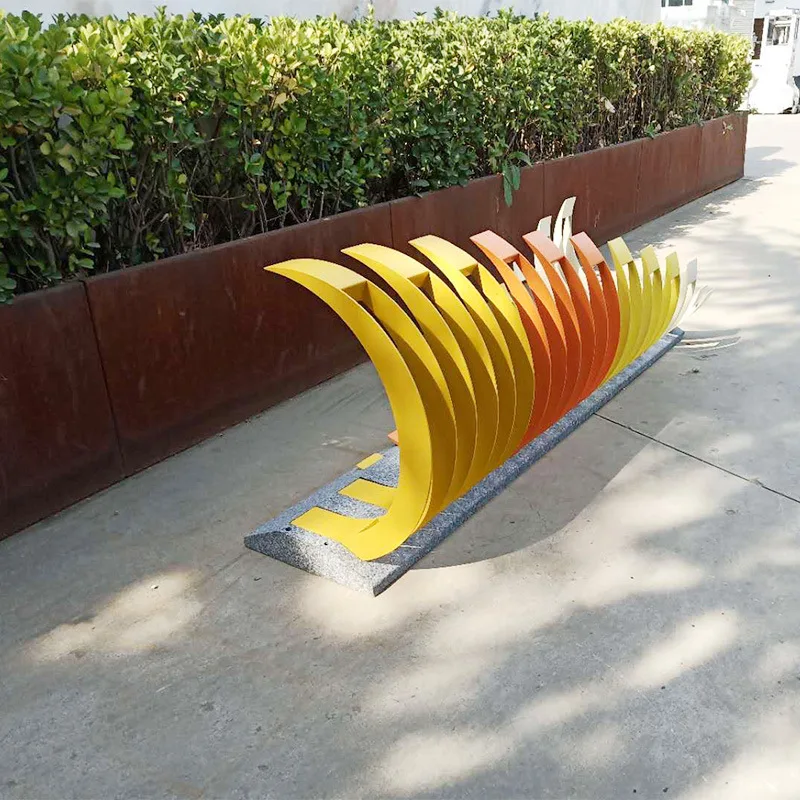 Stainless steel bicycle parking rack creative non-motor vehicle rack scenic area garden street parking rack