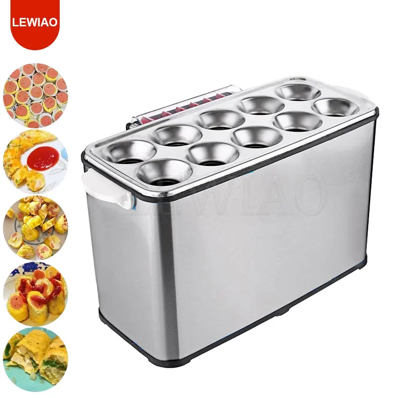 Máquina elétrica de salsicha de ovo de alta velocidade, 10 furos, omelete mestre, salsicha de ovo, máquina assada 1400w