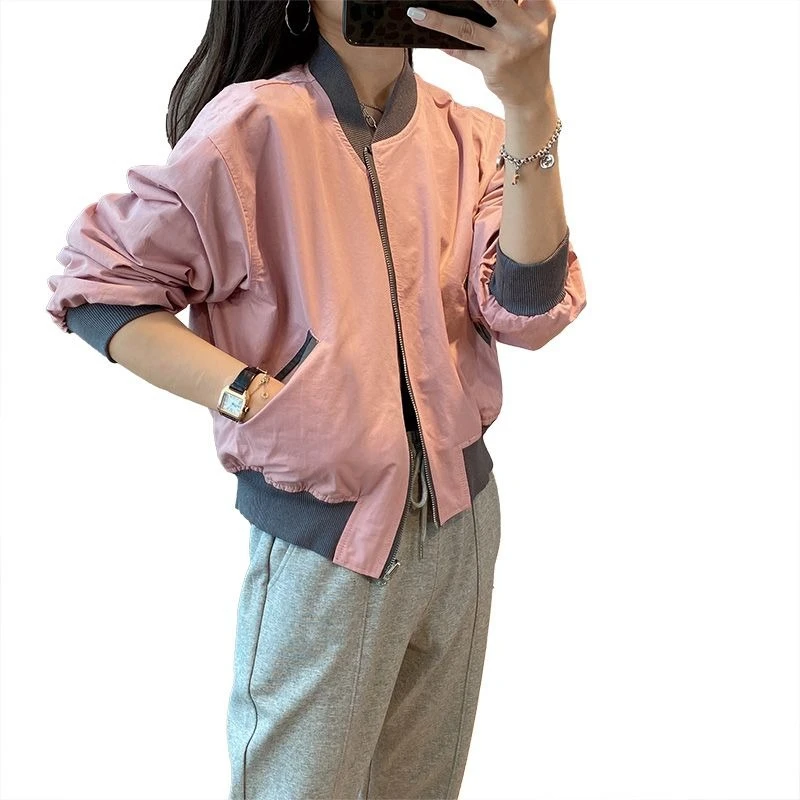 Giacca da baseball slim unisex Giacca da tuta convertibile per donna Autunno Inverno Pezzo a strati leggero ​