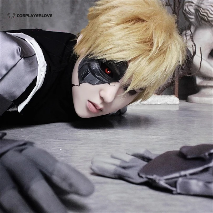 Punch Man Genos Yellow Short Headwear for cosplay Halloween Carnival