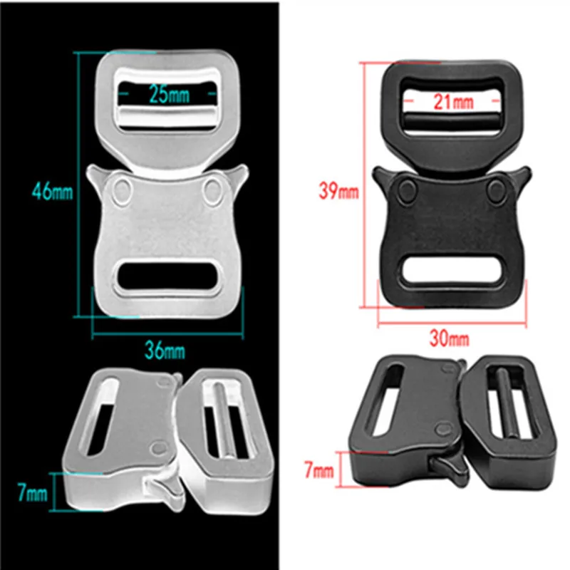 13/15/20/25mm Quick Side Release Metal Strap Buckles For Webbing Bags Luggage DIY outdoors Accessories