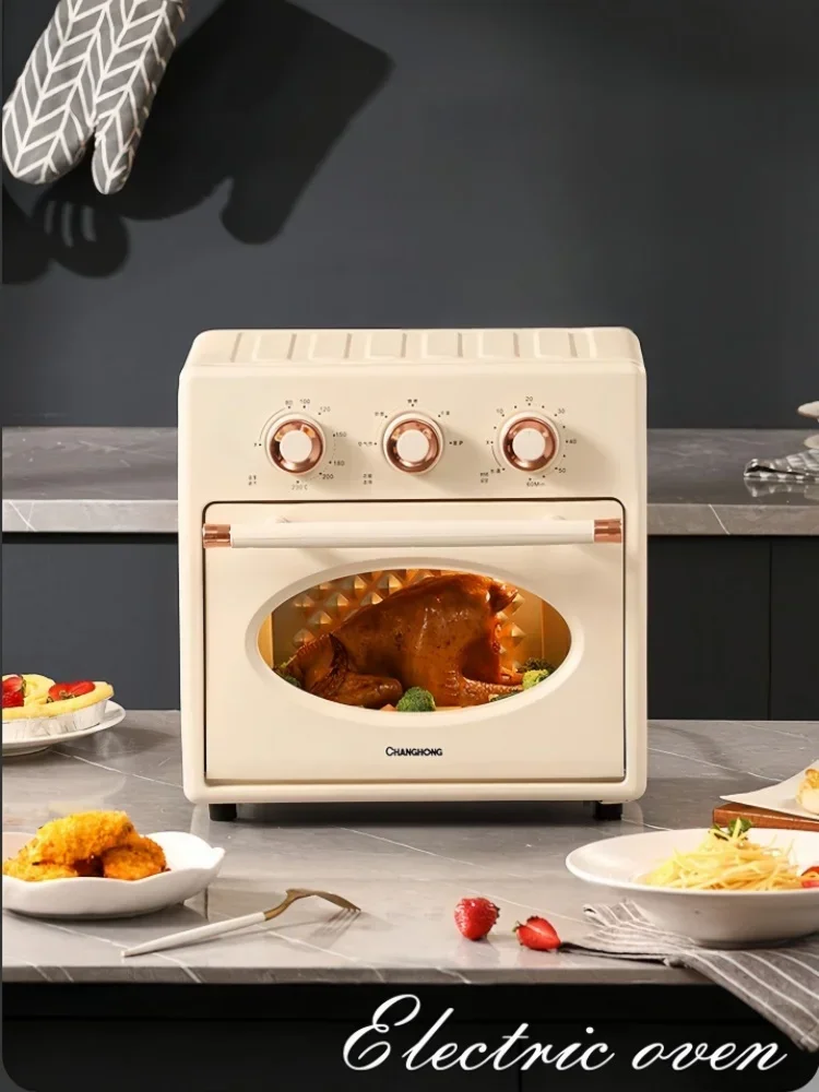 220V Electric Oven 18L Household Double Microwave Oven Multifunction Fan Small Baking Cake Machine Pizza