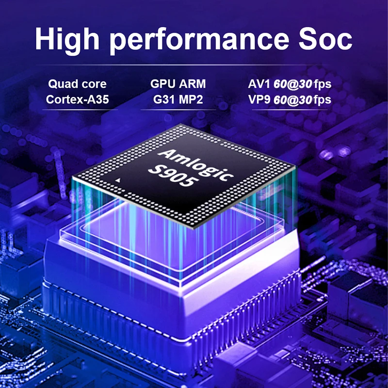 T95 W2 Smart Android TV Box TV Amlogic S905 6K@30fps 100M/LAN Dual Wifi2.4G/5G BT4.0 Google Assistant Media Player Set Top Box