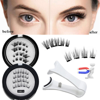 Glue-free Magnetic Eyelashes 3D Natural Effect Magnetic Eyelashes Reusable Eye Makeup False Lashes Beauty Eyelashes Supplies