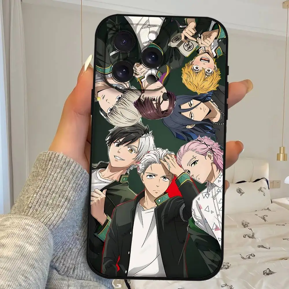 Anime Wind Breaker Sakura Phone Case Black Shell For IPhone 17/16/15/13/14 Pro Max/ 11Plus/X/Xr/Xs Max/12mini Compatible Models