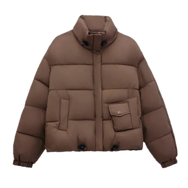 Women New Short Cotton Jacket For Model Women Thicken Warm Cotton Jacket Female Pure Color Loose Parkas Coats Women's Clothing