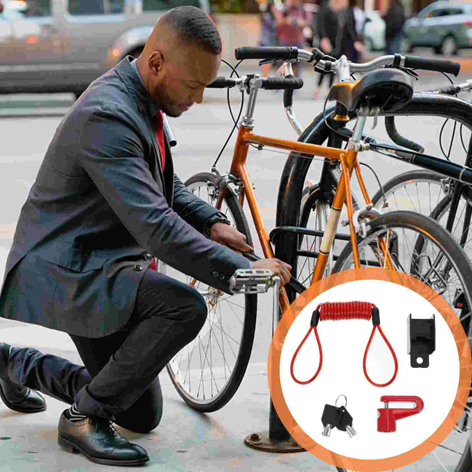 Candado con alarma para patinete, candado antirrobo con sonido para freno de rueda, disco de motocicleta