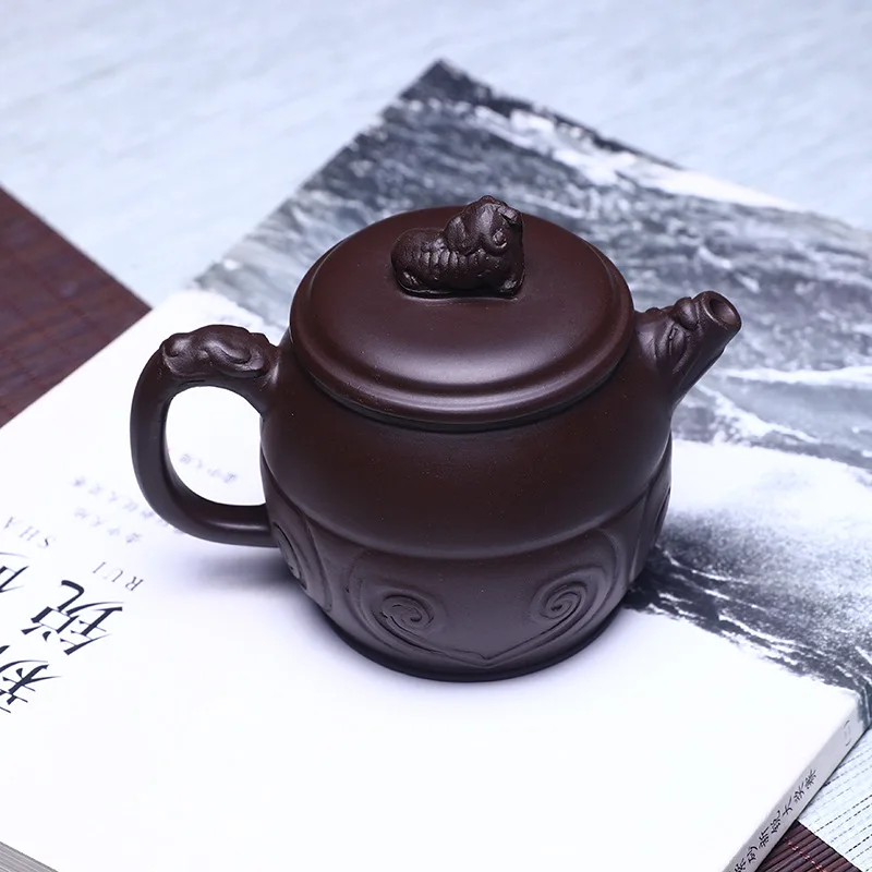 250ML Yixing Tea Pot Purple Clay Teapot Beauty Kettle Raw Ore Home Handmade Boutique Tea Set Authentic Tie Guanyin Drinkware