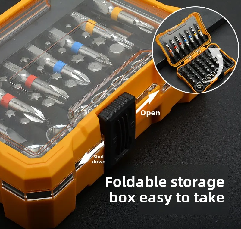 Cross-border 50-piece Set of Cross-shaped One-word Rice-shaped Hexagonal Screwdriver Batch Combination Screwdriver