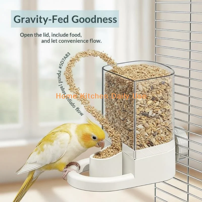 portableAutomatic Bird Water Feeder Drinker Universal Fit Most Bird Cages Accessory for Parrot Canary Finch All Small Pet Birds