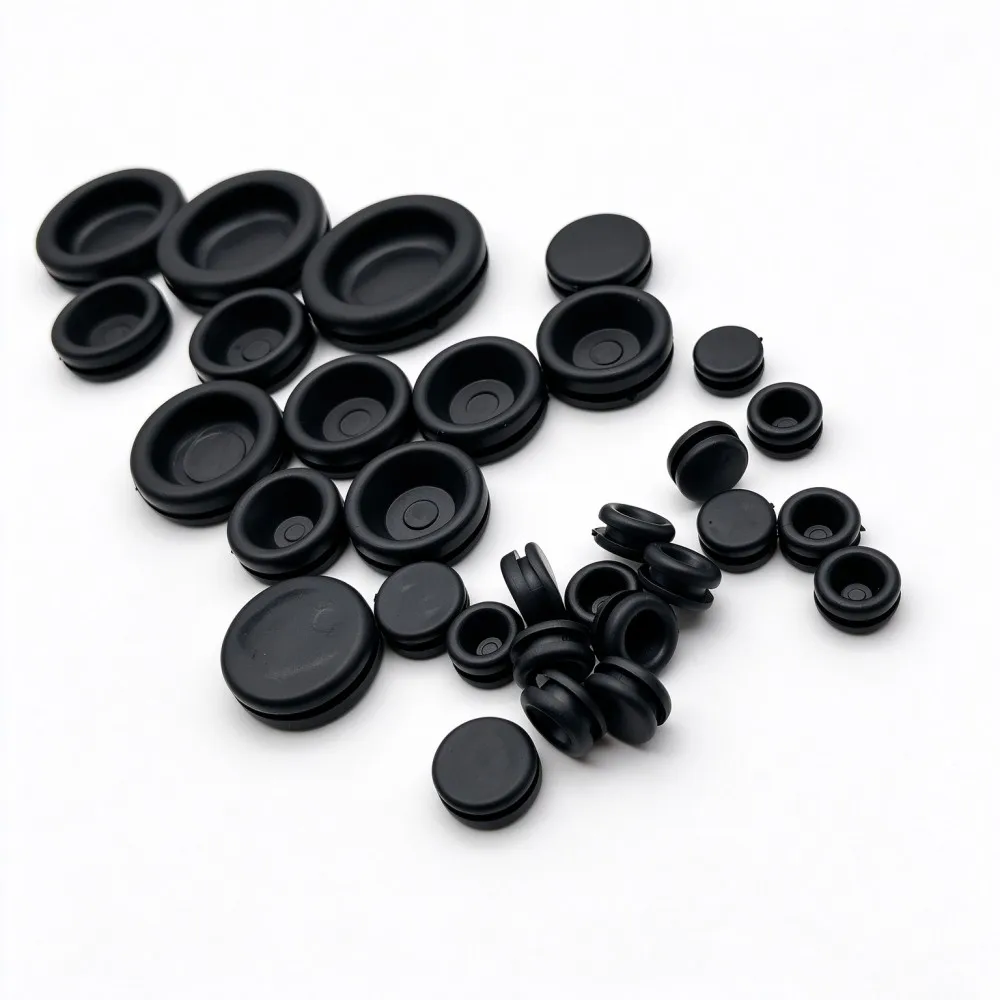 Black 200Pcs Rubber Grommet Combo Kit Wear-Resistant Seal Hole Ring for Wire Management Industrial Automotive Applications