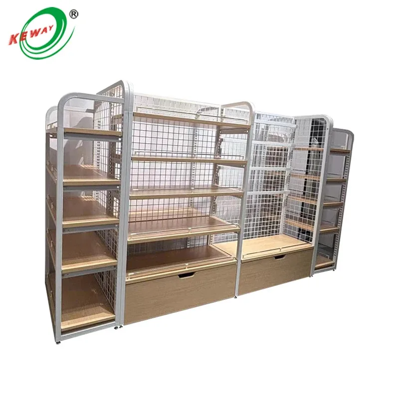 

Стеллажи-гондолы из стали и дерева на заказ. Решения для супермаркетов, продуктовых магазинов, магазинов у дома и магазинов алкогольных напитков.