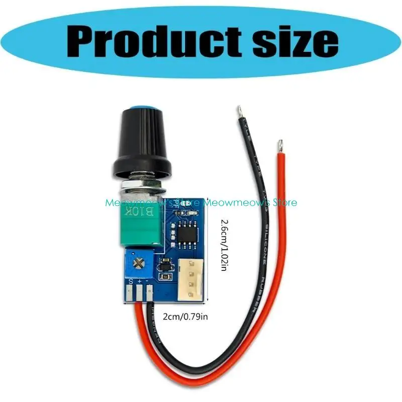 W91A 4PIN PWM 팬 속도 조정기 12V 단일 채널 스위치 제어 ABS 구성