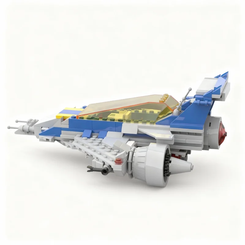 310pcs MOC Space Classic Space Sprinter Twin Engine Add-on B1 Model Building Blocks Toy Architecture Christmas Gift Idea DIY