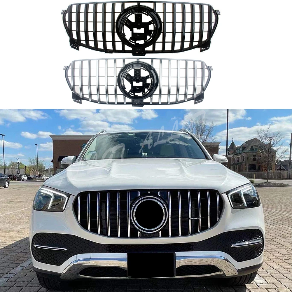 

Car Front Racing Billet Bumper Mesh Grill Bar Vent Upper Cover For Mercedes-Benz W167 GLE-Class 2020 2021 GTR General