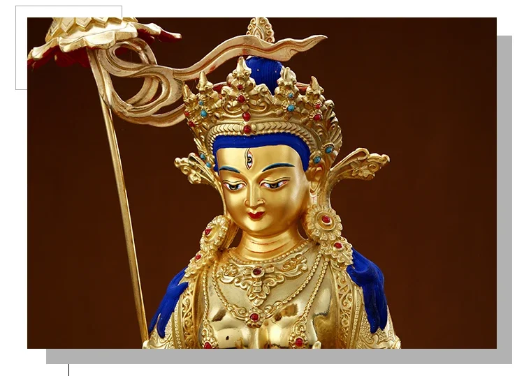 Wholesale Buddhist supplies High grade gilding gold Gdugs Kar Omnipotent  Buddha statue HOME family effective protection good