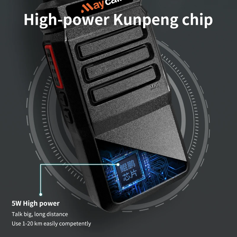 Smallest Professional IP54 POC Portable Two-Way Analog Walkie Talkie for Transceiver VHF/UHF 5W 3-15KM Noise Cancelling