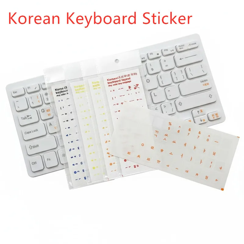 Korean Keyboard Stickers Wear-resistant PVC Language Keyboard Sticker For Laptop Desktop PC Alphabet Letter Keyboard Sticker
