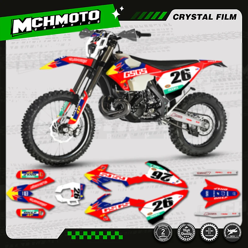 

MCHMFG для GASGAS 2018 2019 2020 EC MOTO мотоциклетная команда графическая наклейка и комплект наклеек 009