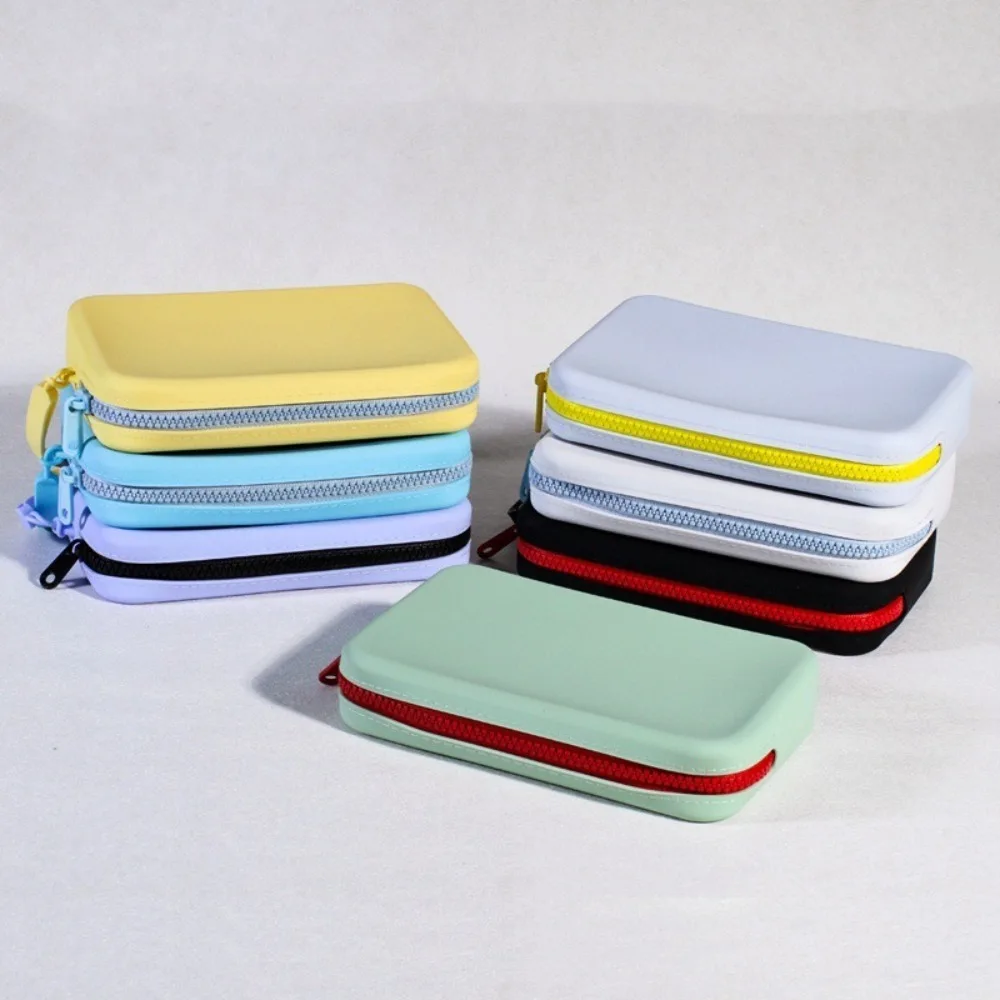 Portable Large Capacity Cosmetic Storage Bag Silicone Waterproof Storage Bags with Zipper Square Makeup Pouch Travel